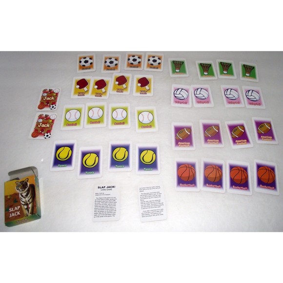 Miniature Slap Jack Card Game Tiger Sports Crisp Children Small Playing Vintage - Picture 4 of 5